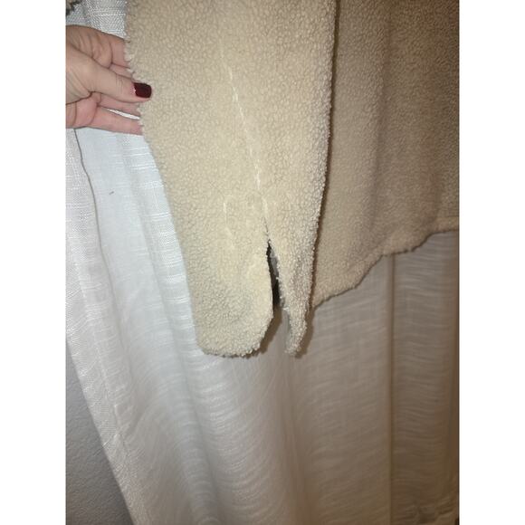 Koolaburra by UGG Sherpa Fleece Jacket Women’s XL Beige Teddy Shacket Coat - Picture 3 of 8